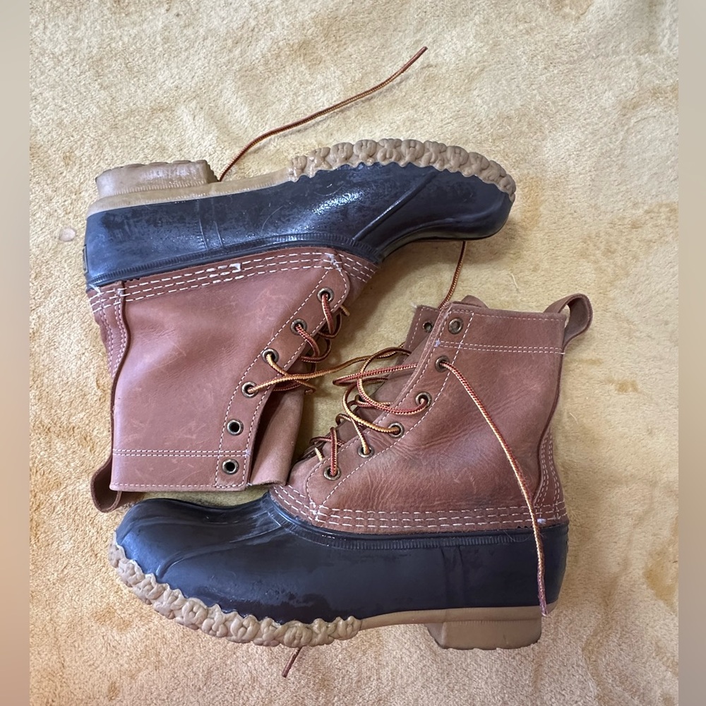 Women's Brown and Black Duck Boots